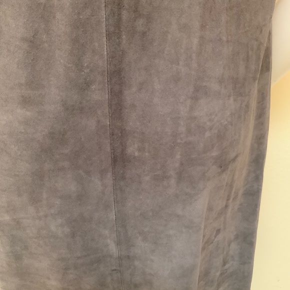 FABIANA FILIPPI Gray/Taupe Suede Sleeveless Dress - Picture 8 of 13